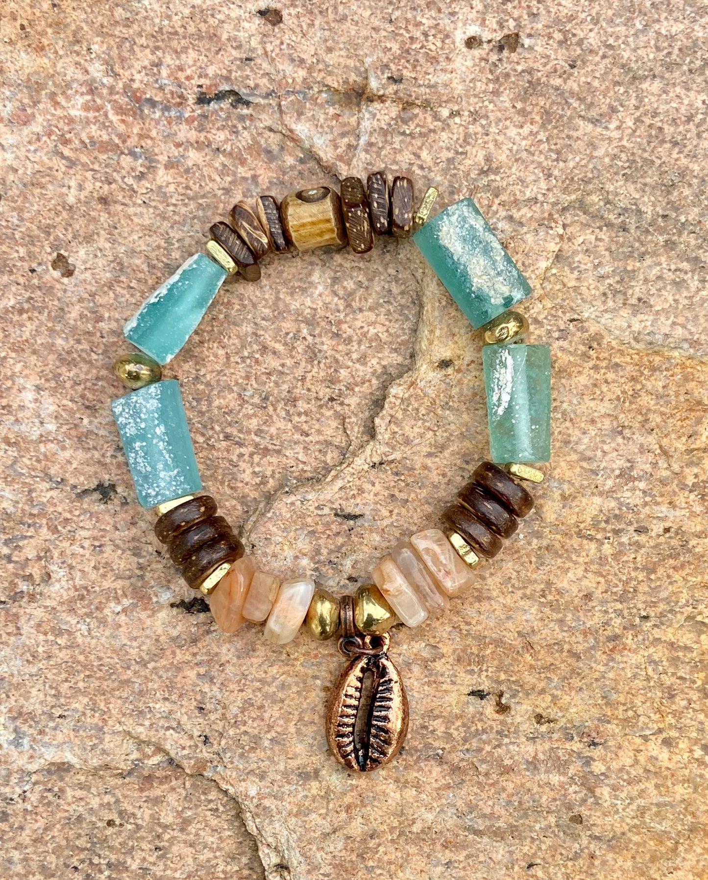 Earthy Roman Glass Bracelets