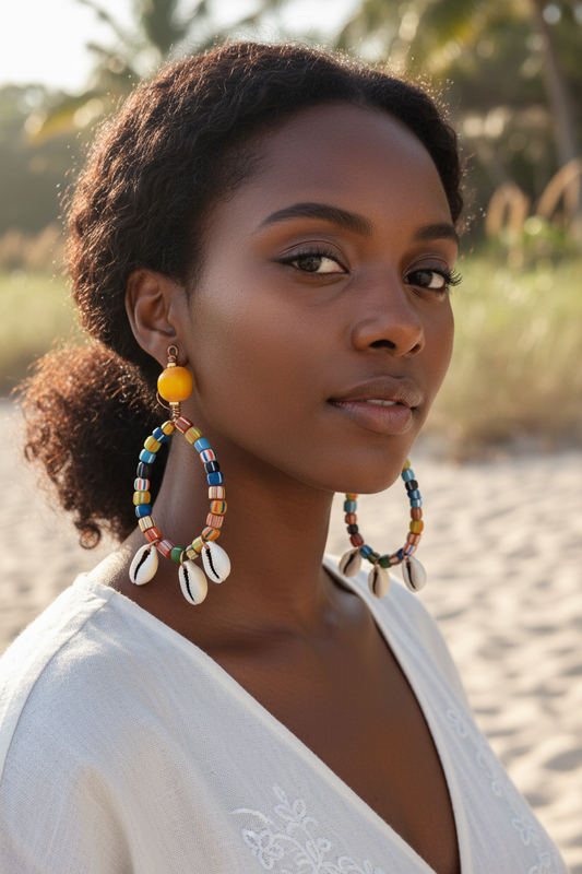 Rainbow Medley Hoop Earrings