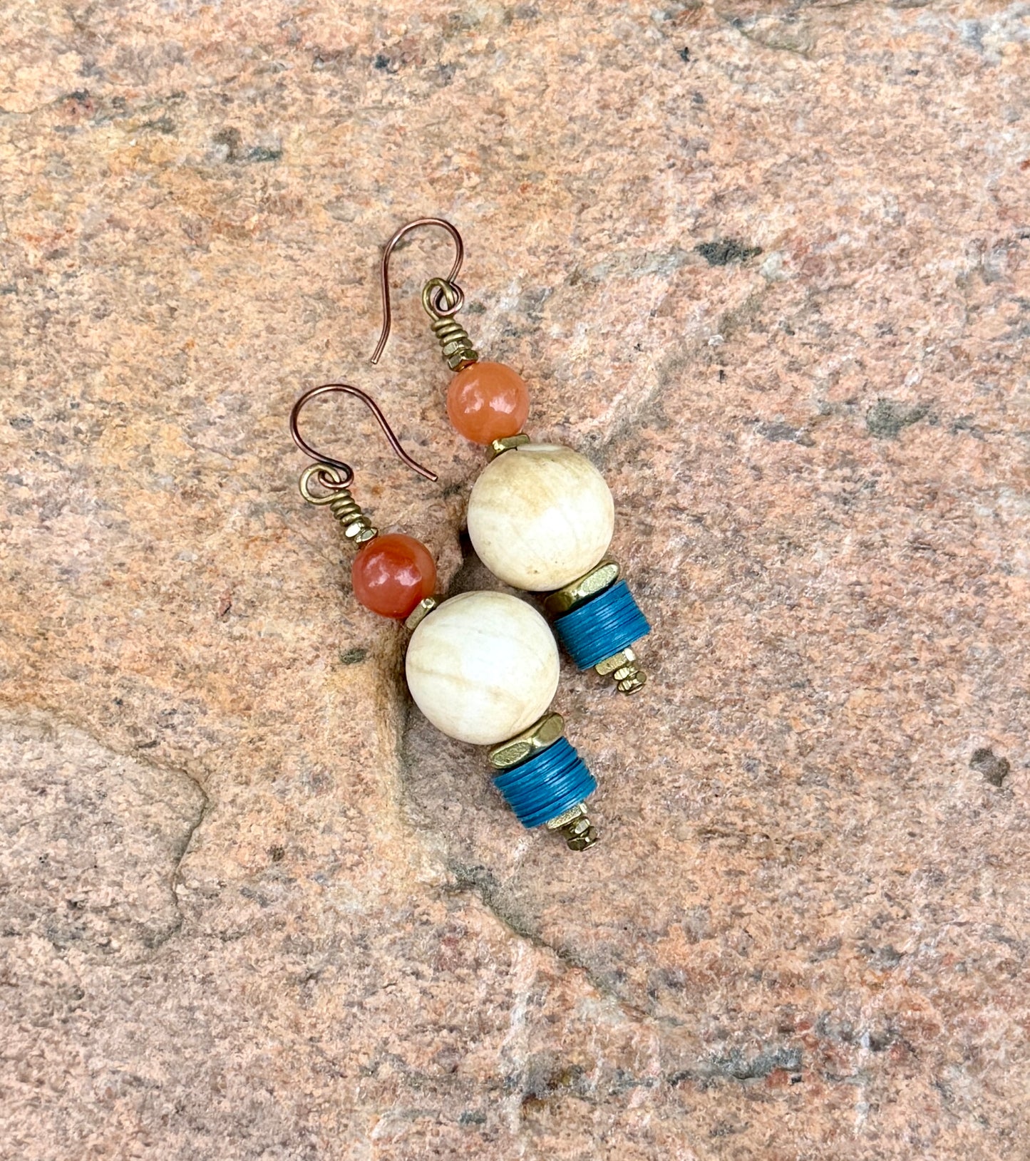 Czech Bead Medley and Autumn Mix Vinyl Bead Necklace