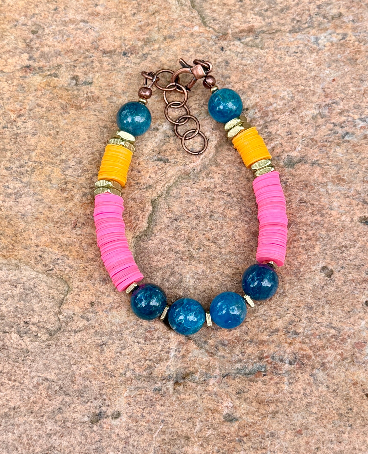 Czech Bead Medley and Autumn Mix Vinyl Bead Necklace