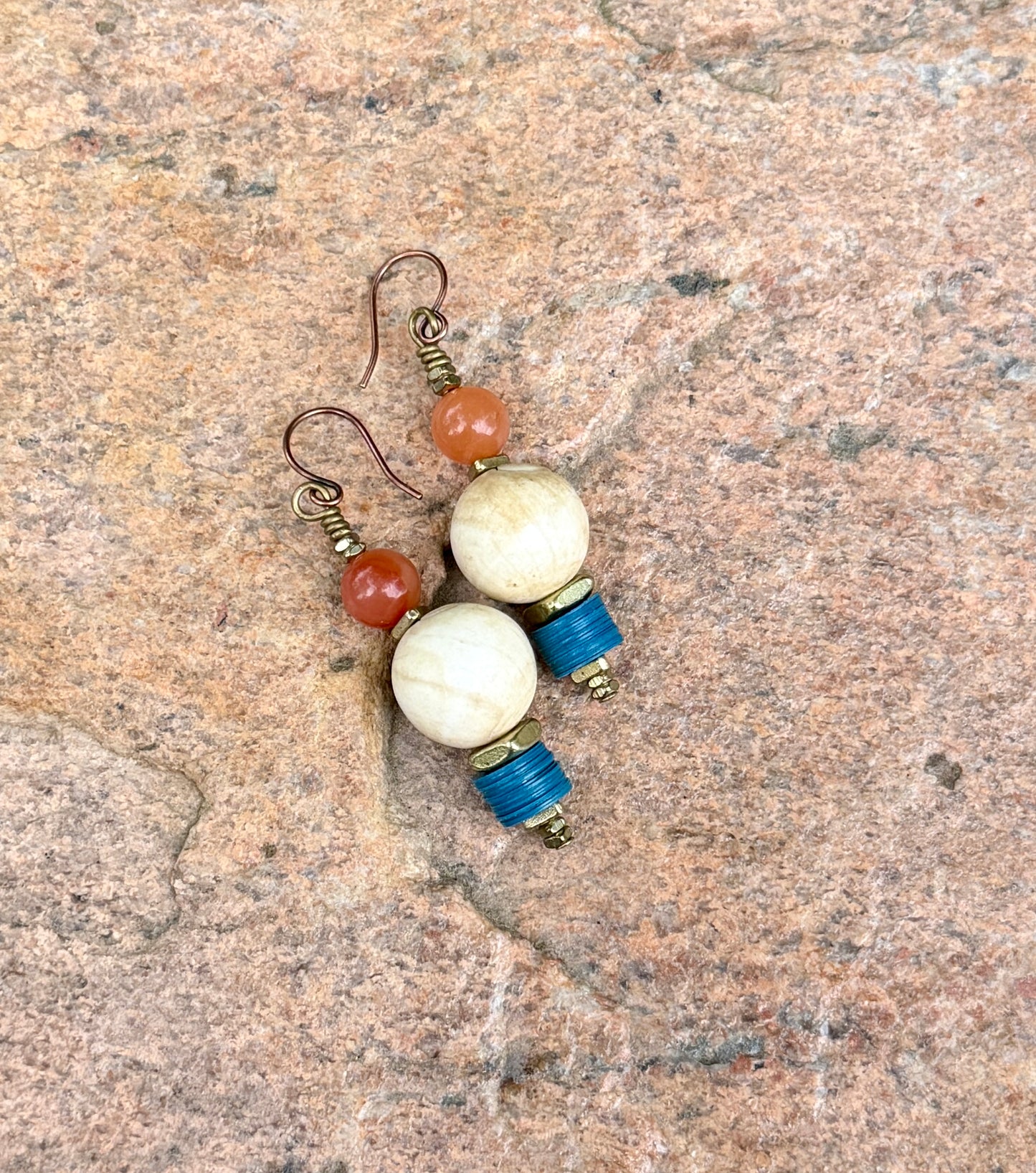 Czech Bead Medley and Autumn Mix Vinyl Bead Necklace