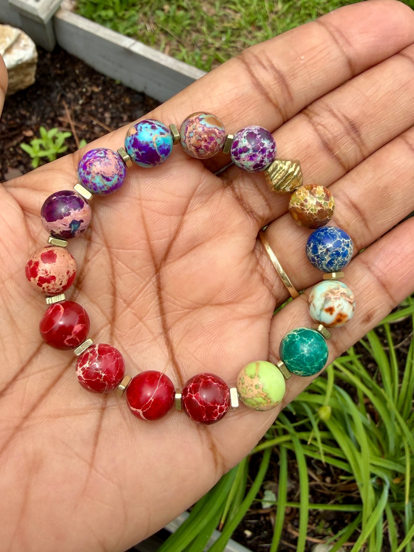 Colorful Sediment Jasper Bracelet