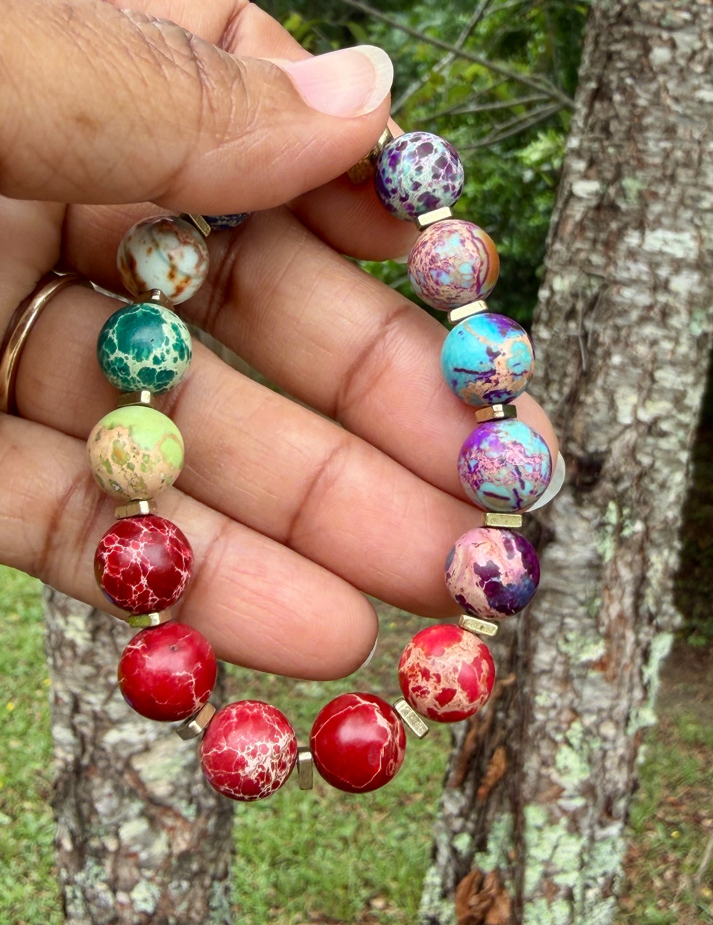 Colorful Sediment Jasper Bracelet