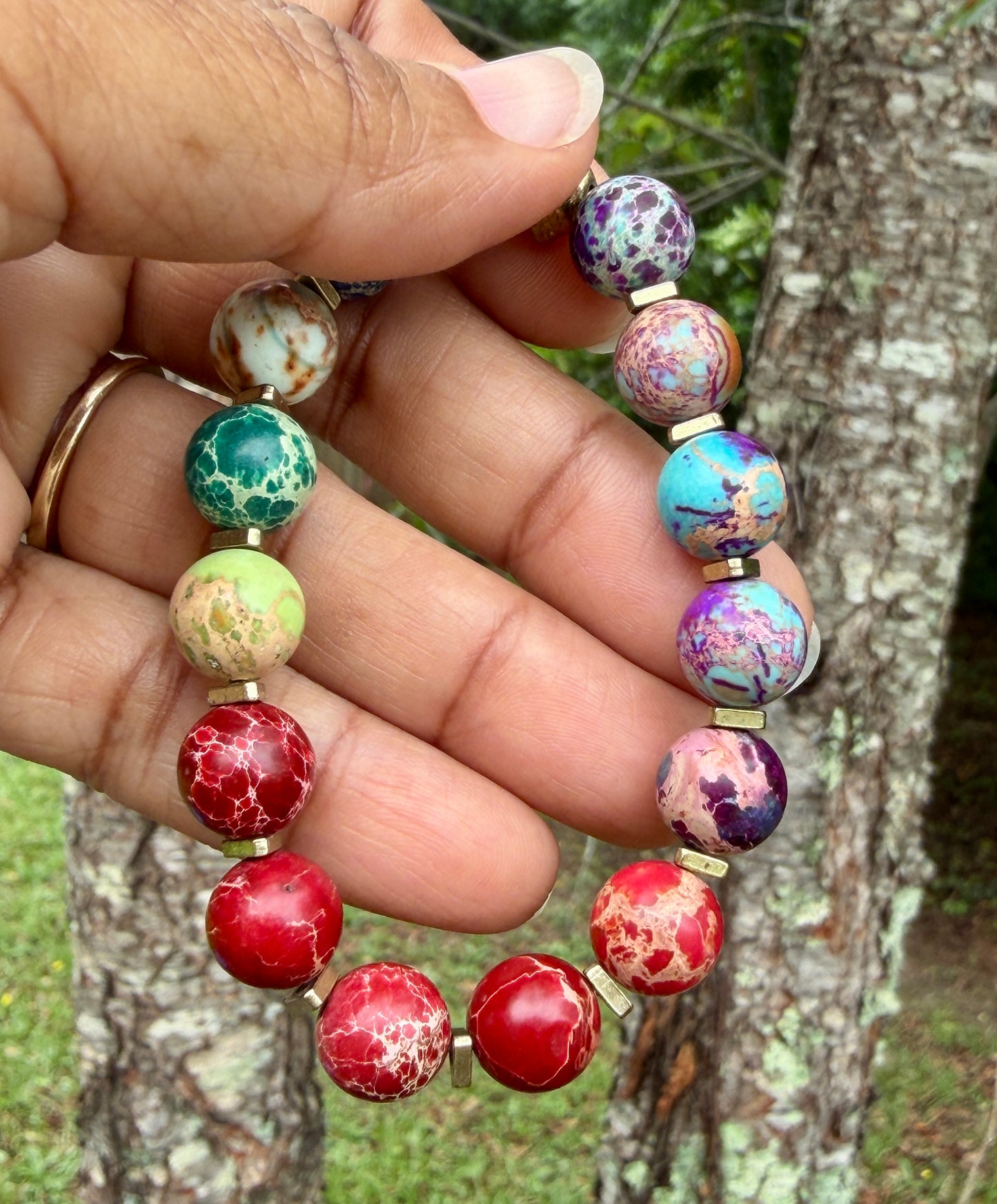 Colorful Sediment Jasper Bracelet