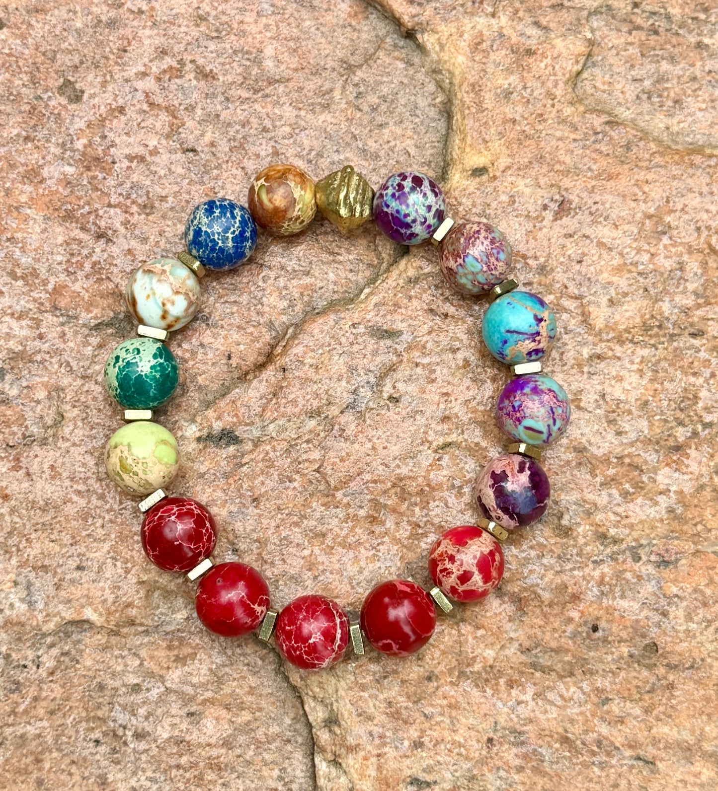 Colorful Sediment Jasper Bracelet