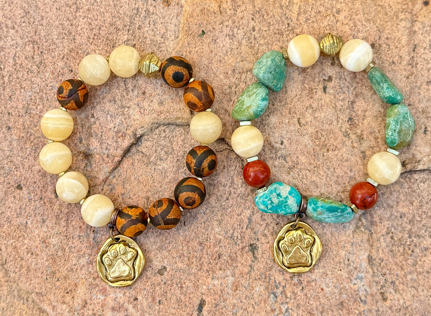 Gold Dog Paw Charm Bracelet • Dog Lover Jewelry • Fur Baby Gift