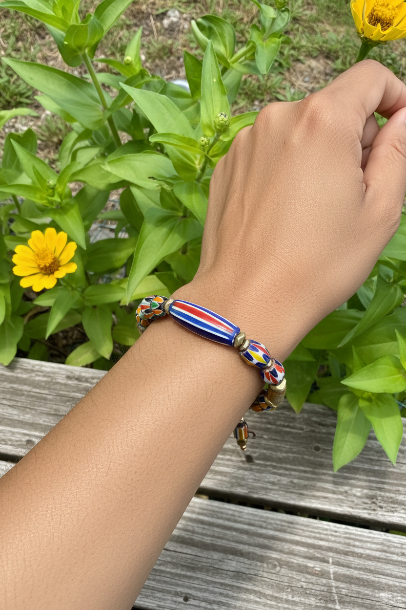 Multi Color Chevron Bracelet