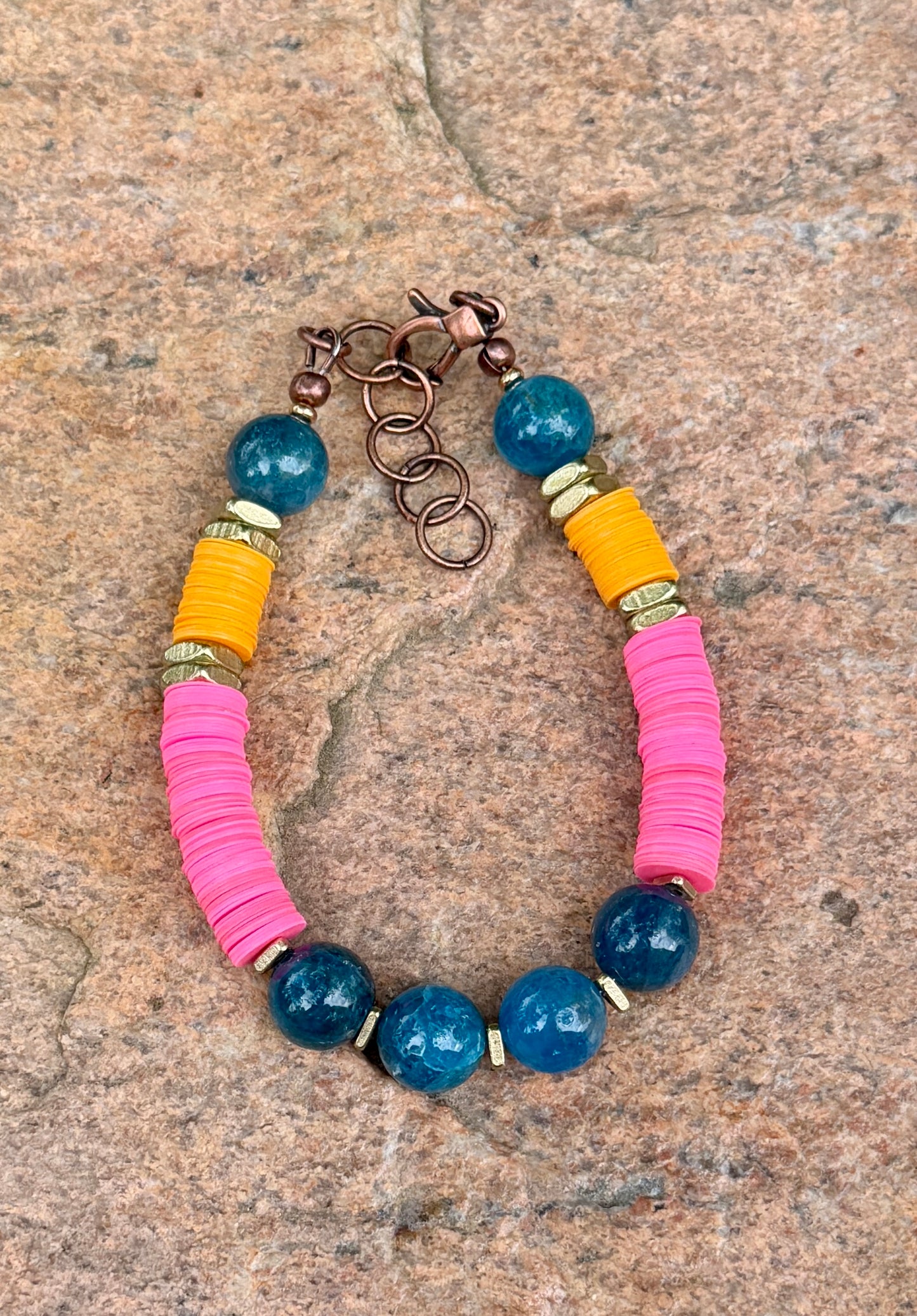 Czech Bead Medley and Autumn Mix Vinyl Bead Necklace
