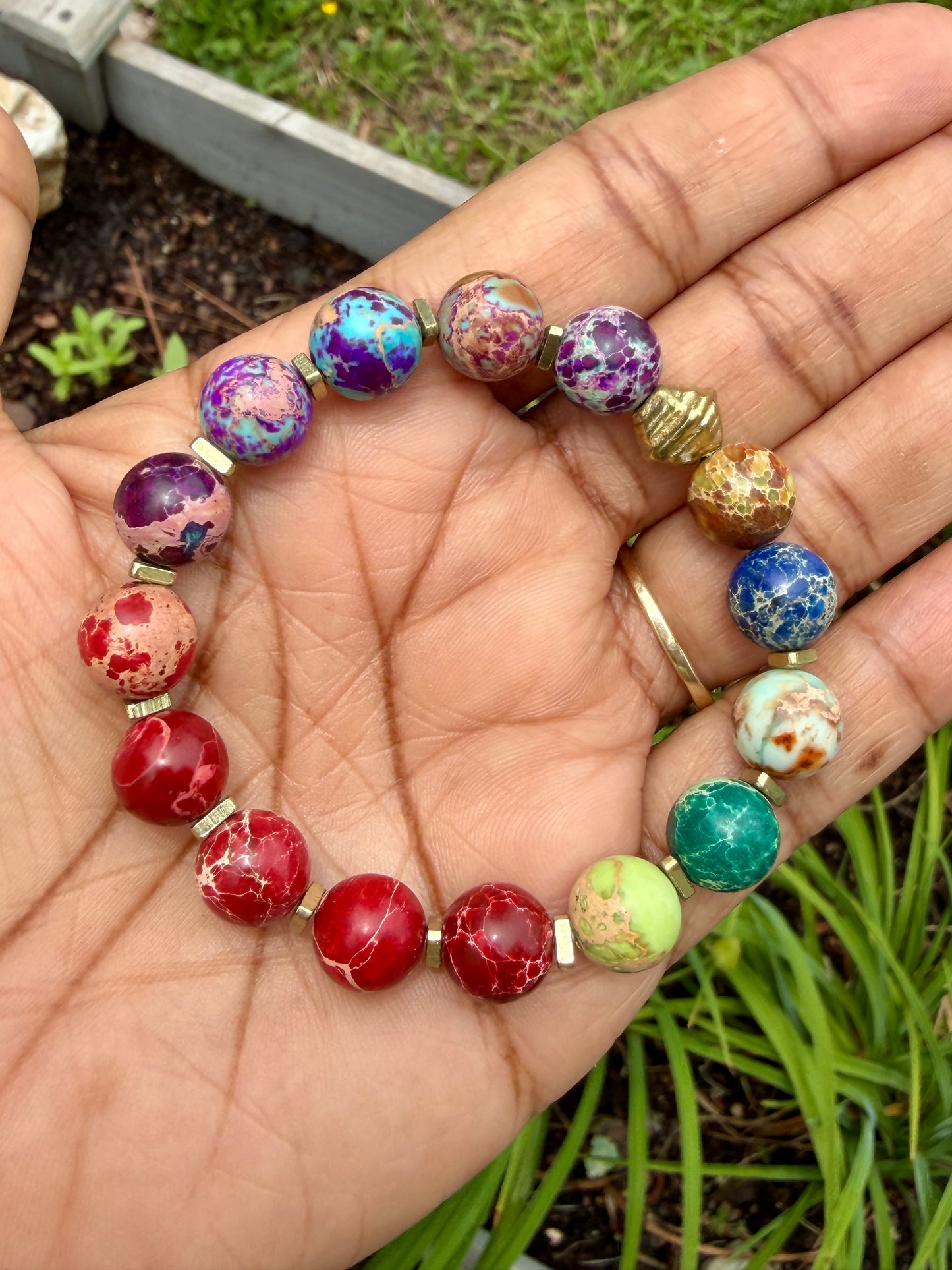 Colorful Sediment Jasper Bracelet
