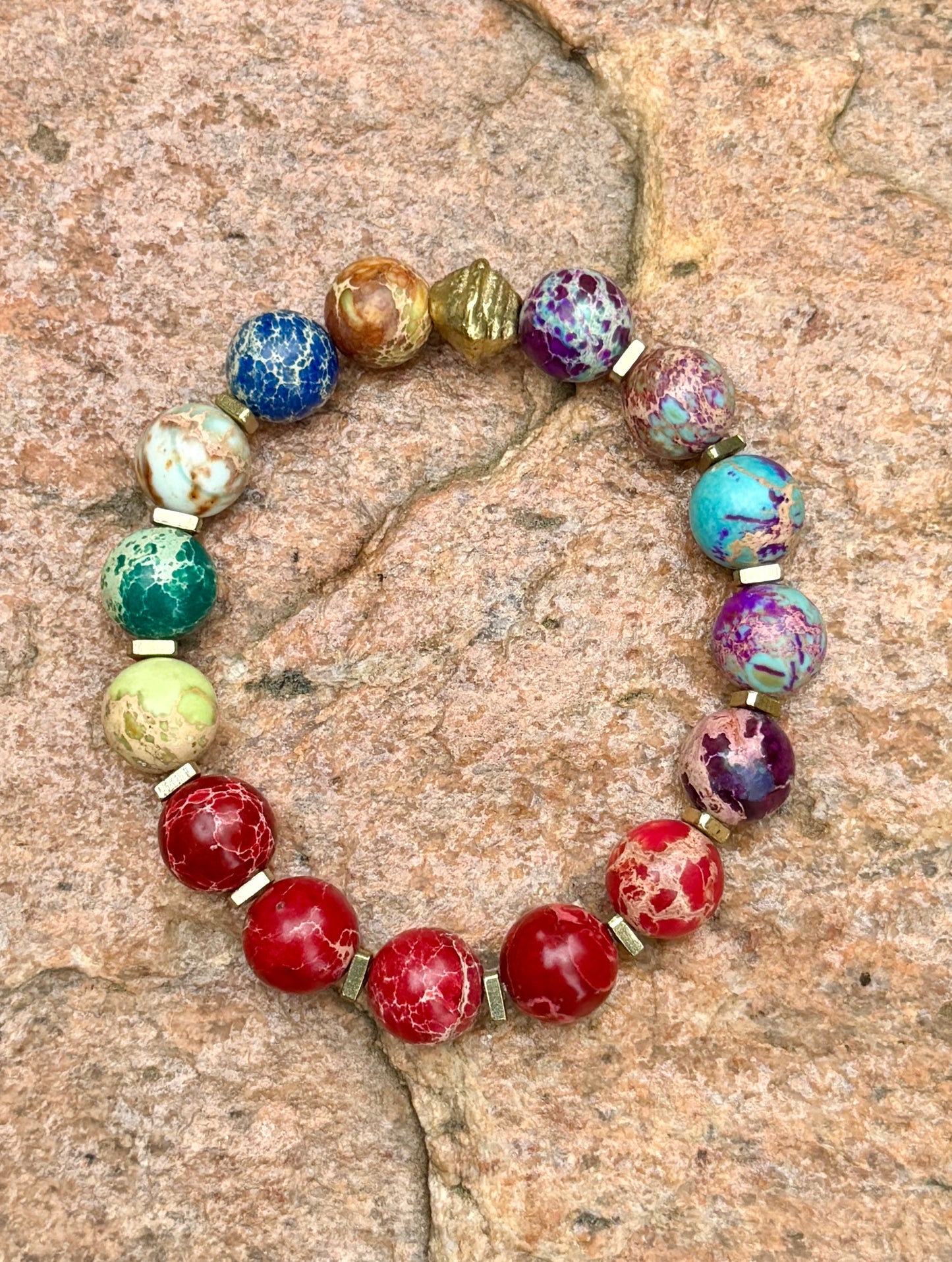 Colorful Sediment Jasper Bracelet