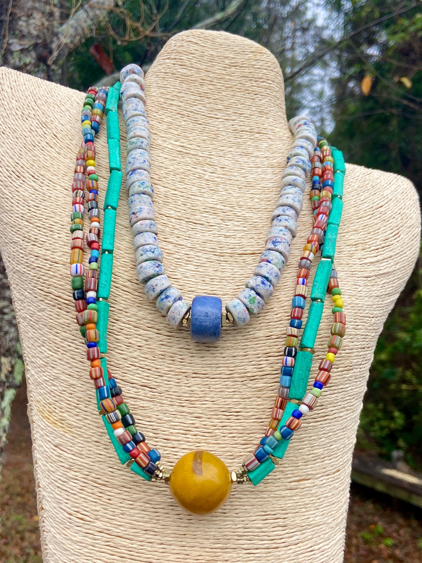 Global Festive Collab• Krobo Beads • Agate Gemstone • Karaga Beads • Horn Beads