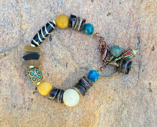 AfroBoho Mixed Media Bracelet