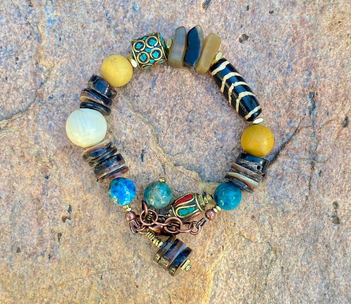 AfroBoho Mixed Media Bracelet