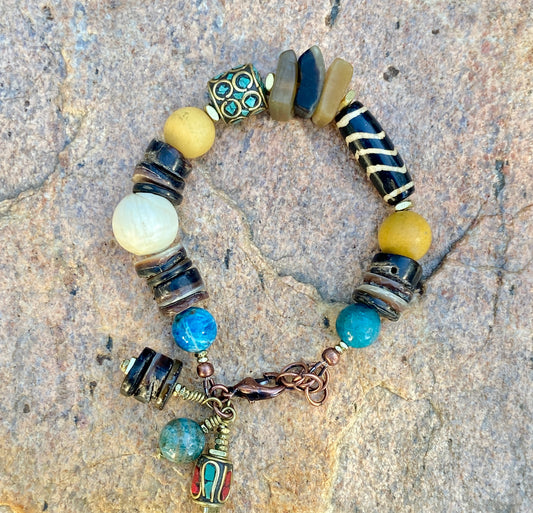 AfroBoho Mixed Media Bracelet