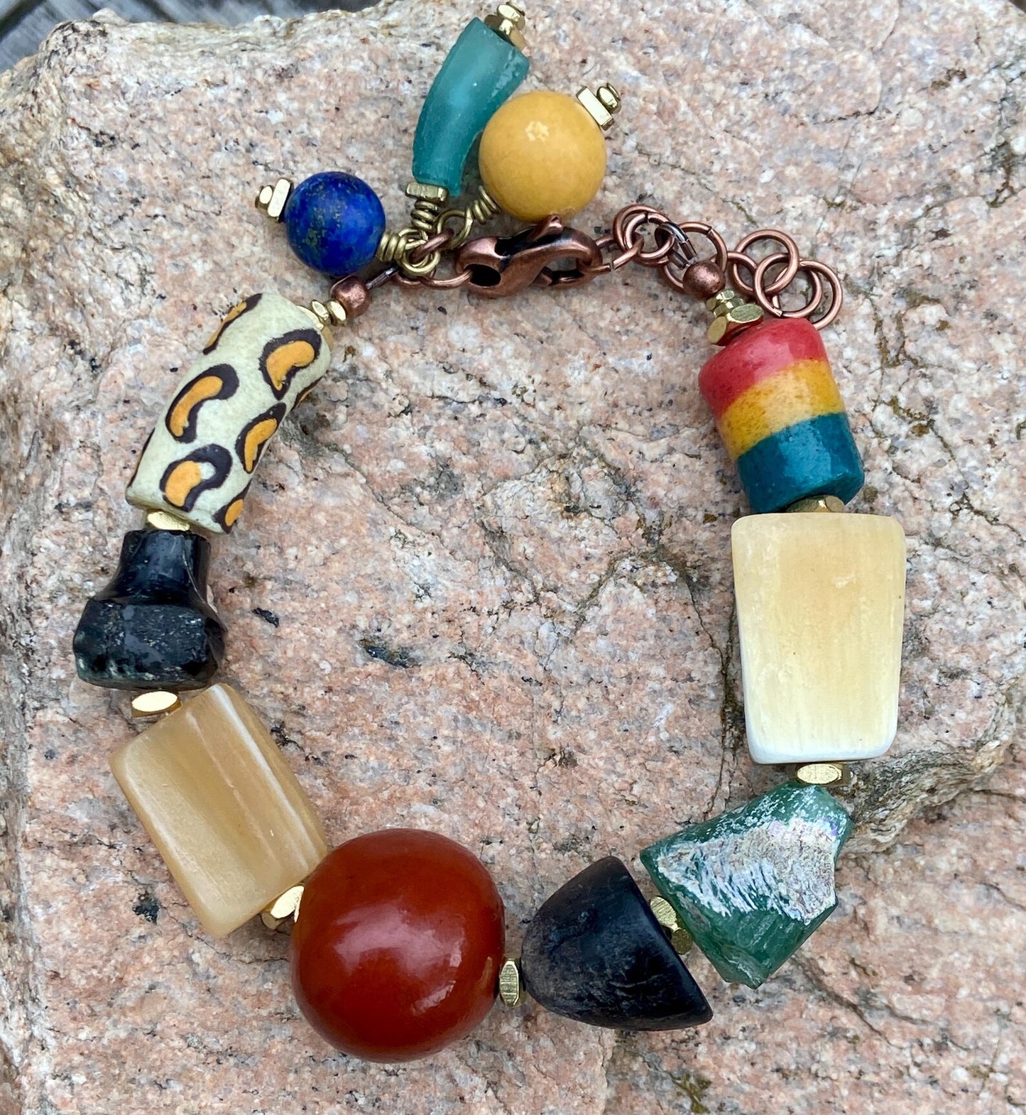 Global Festive Collab• Krobo Beads • Agate Gemstone • Karaga Beads • Horn Beads