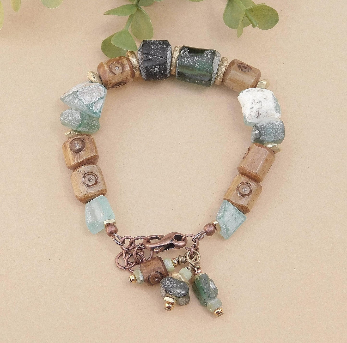 Roman Glass Woodland Bracelets