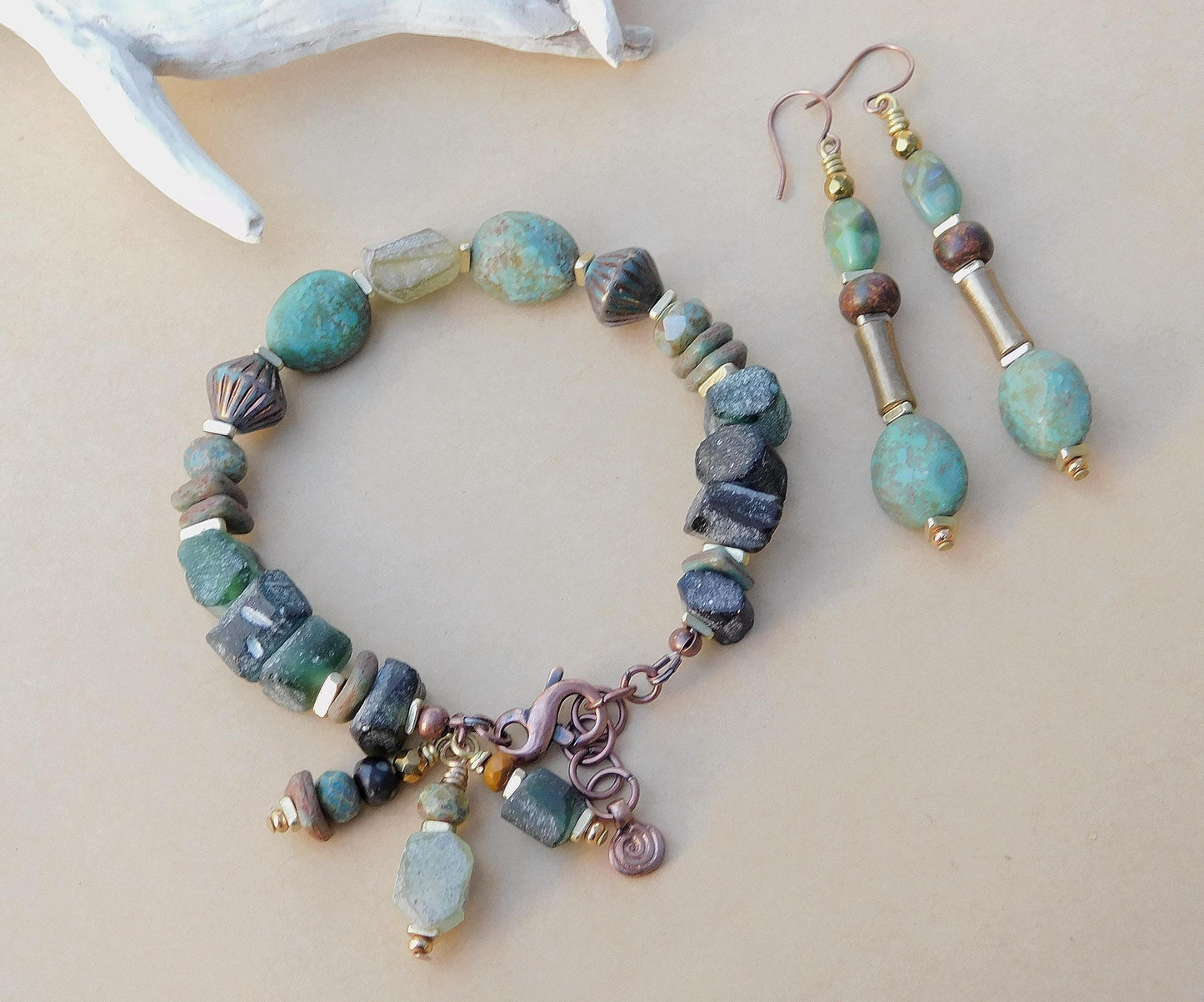 Rustic Roman Glass Bracelet