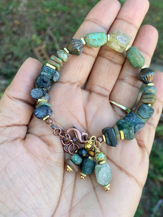 Rustic Roman Glass Bracelet