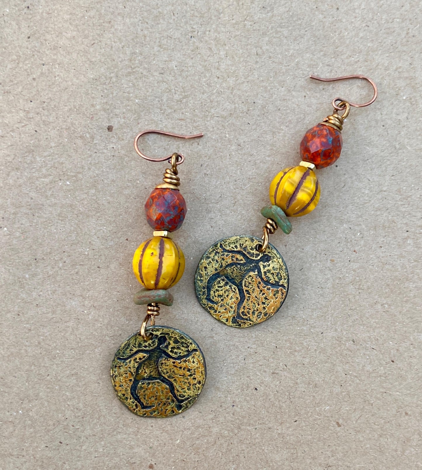 OOAK Orche Figure Charmed Earrings