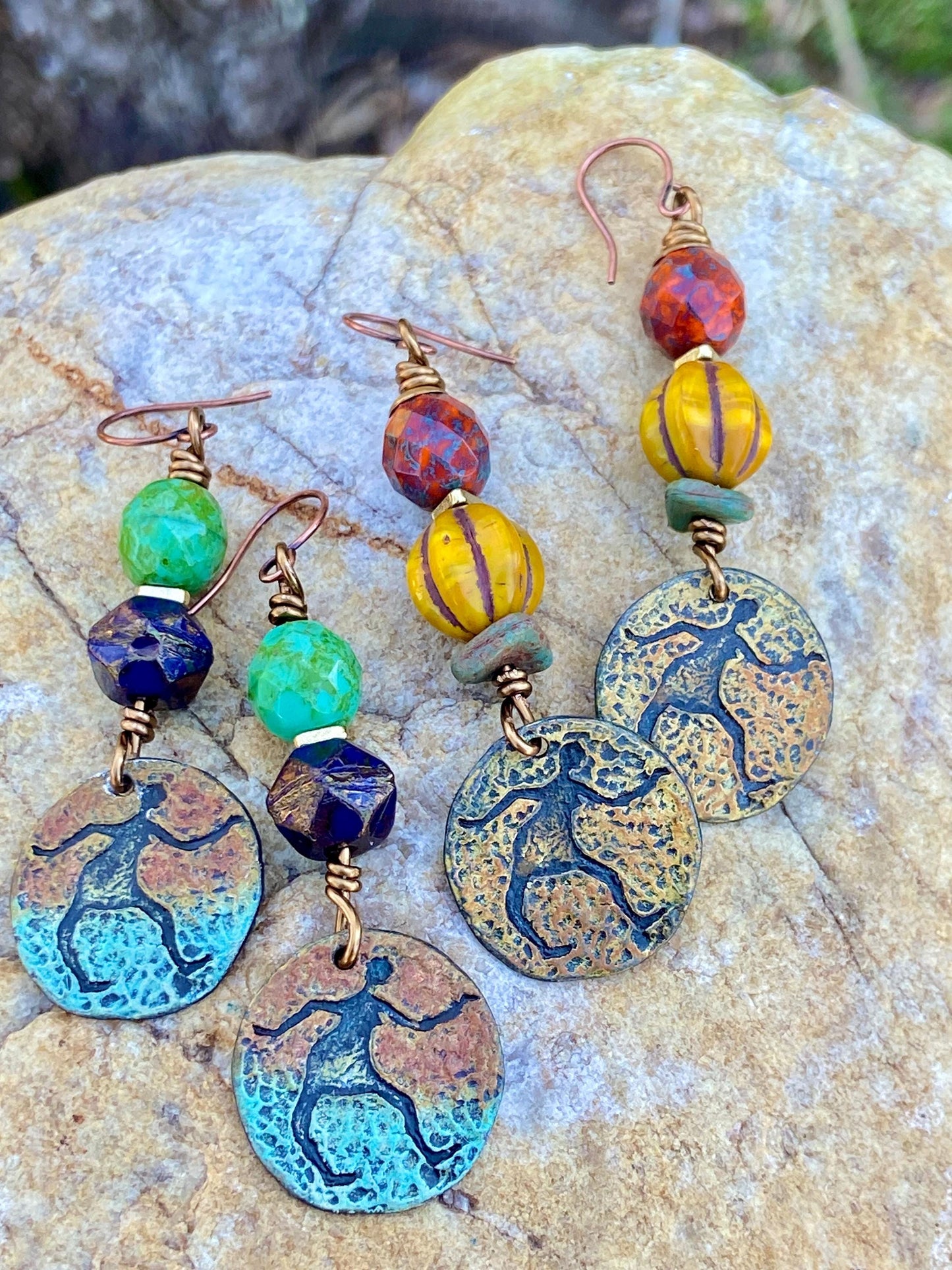 OOAK Orche Figure Charmed Earrings