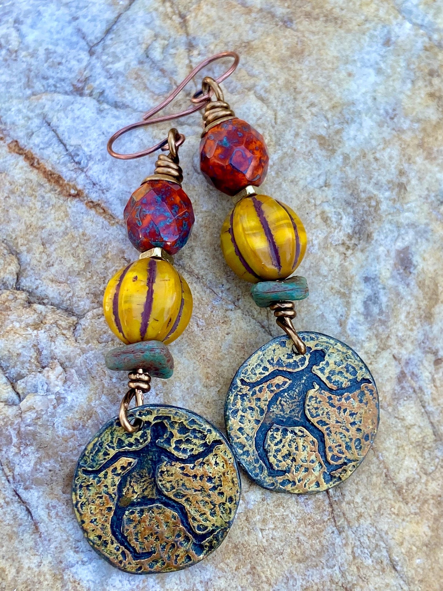 OOAK Orche Figure Charmed Earrings