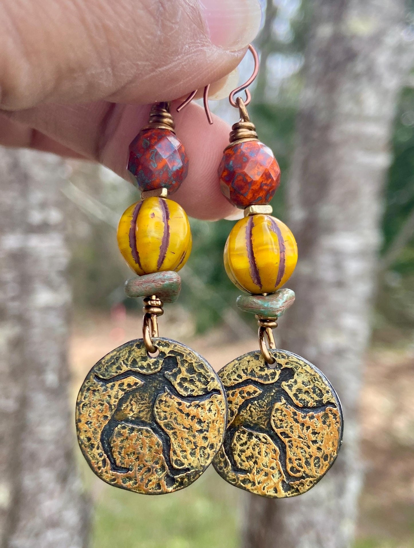 OOAK Orche Figure Charmed Earrings