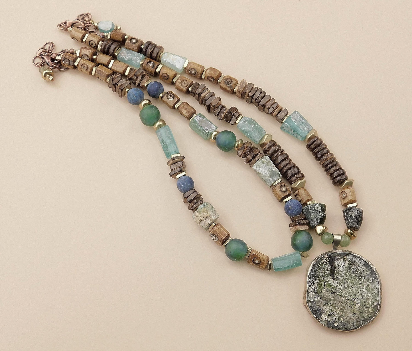 Earthy Roman Glass Necklaces