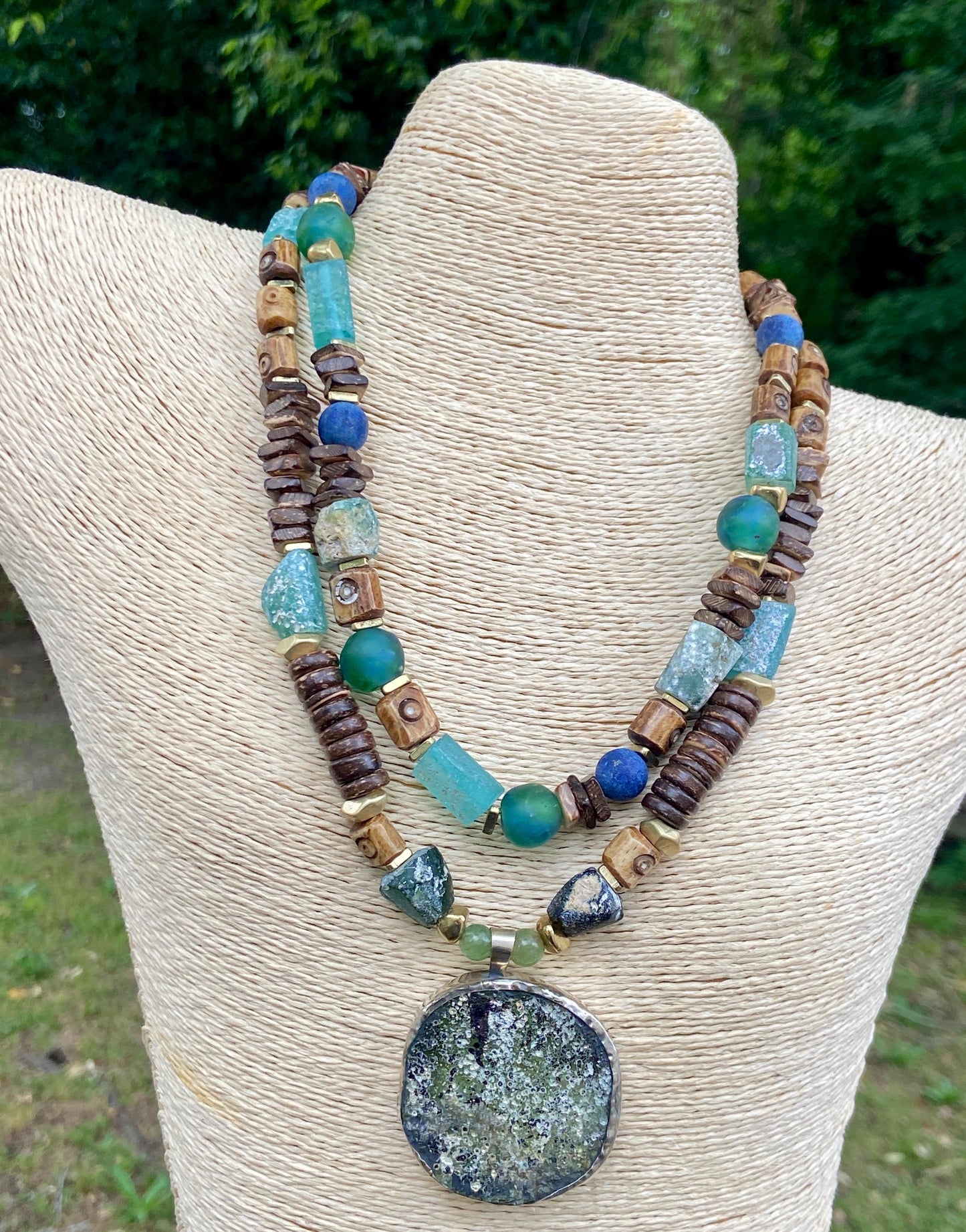 Earthy Roman Glass Necklaces