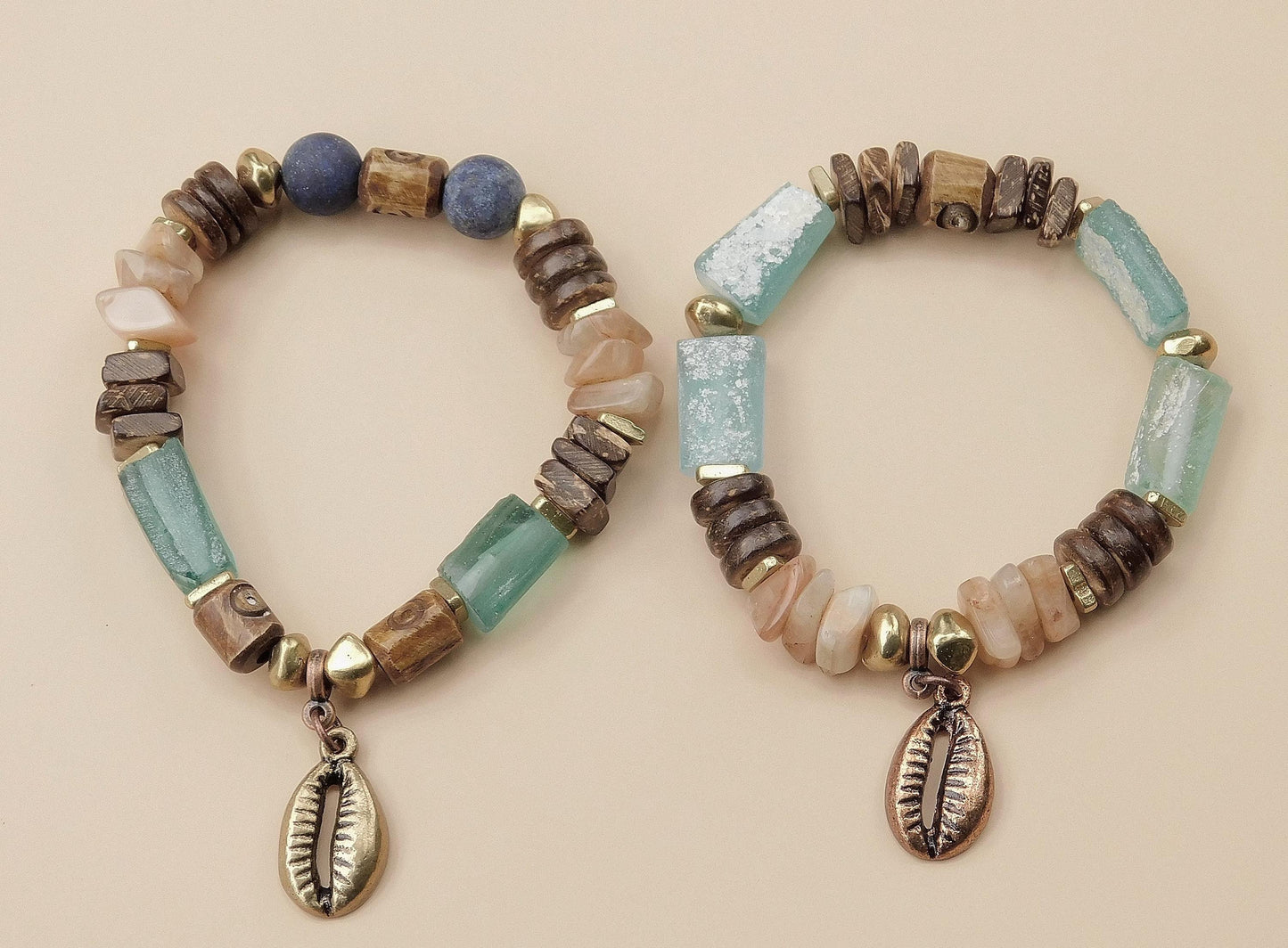 Earthy Roman Glass Bracelets