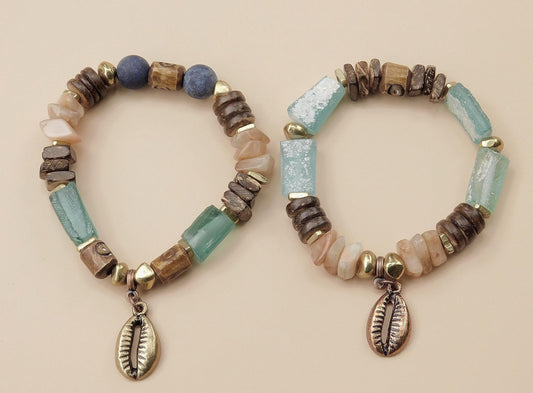 Earthy Roman Glass Bracelets