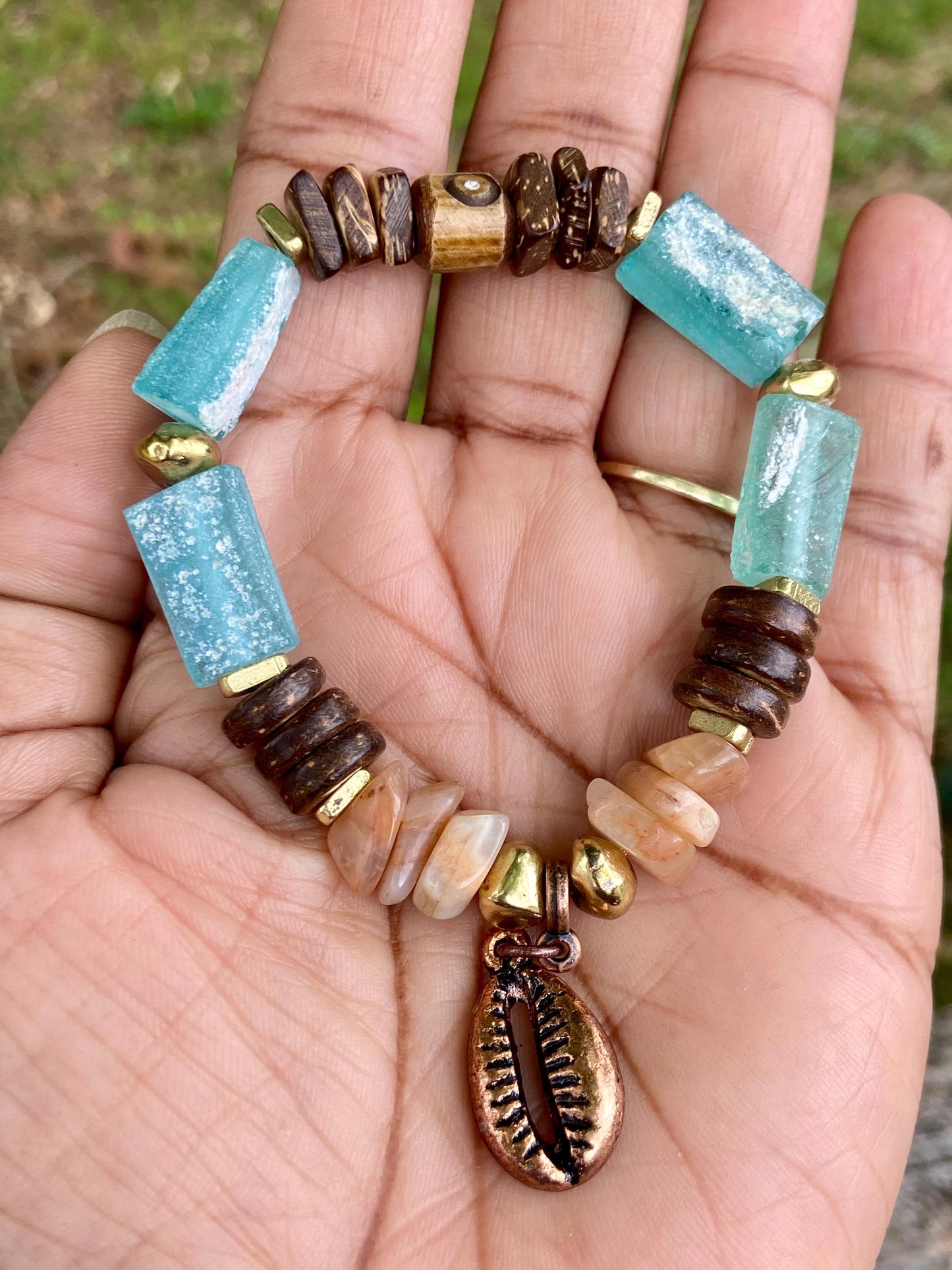 Earthy Roman Glass Bracelets