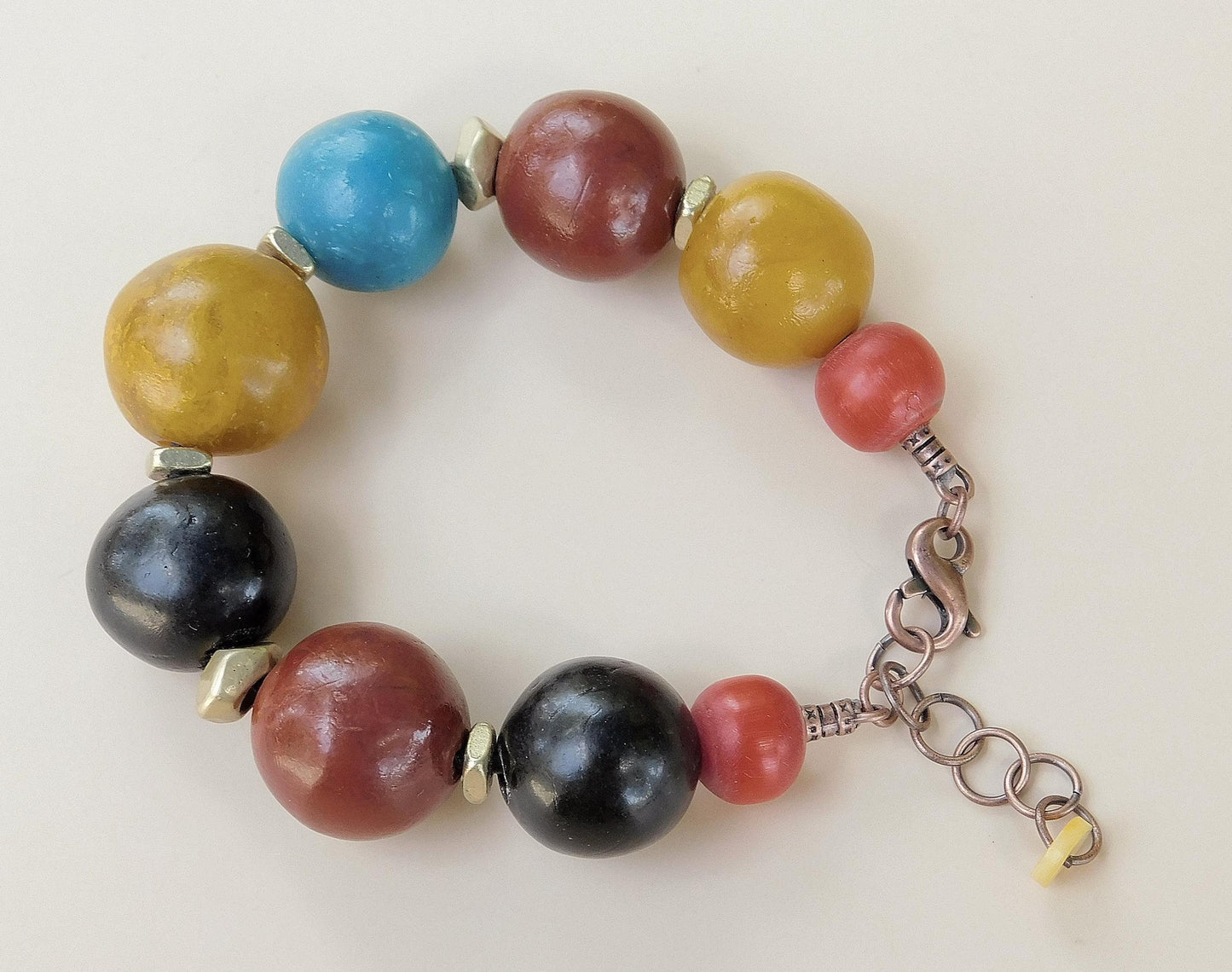 Moroccan Recycled Cassette Bead Bracelet