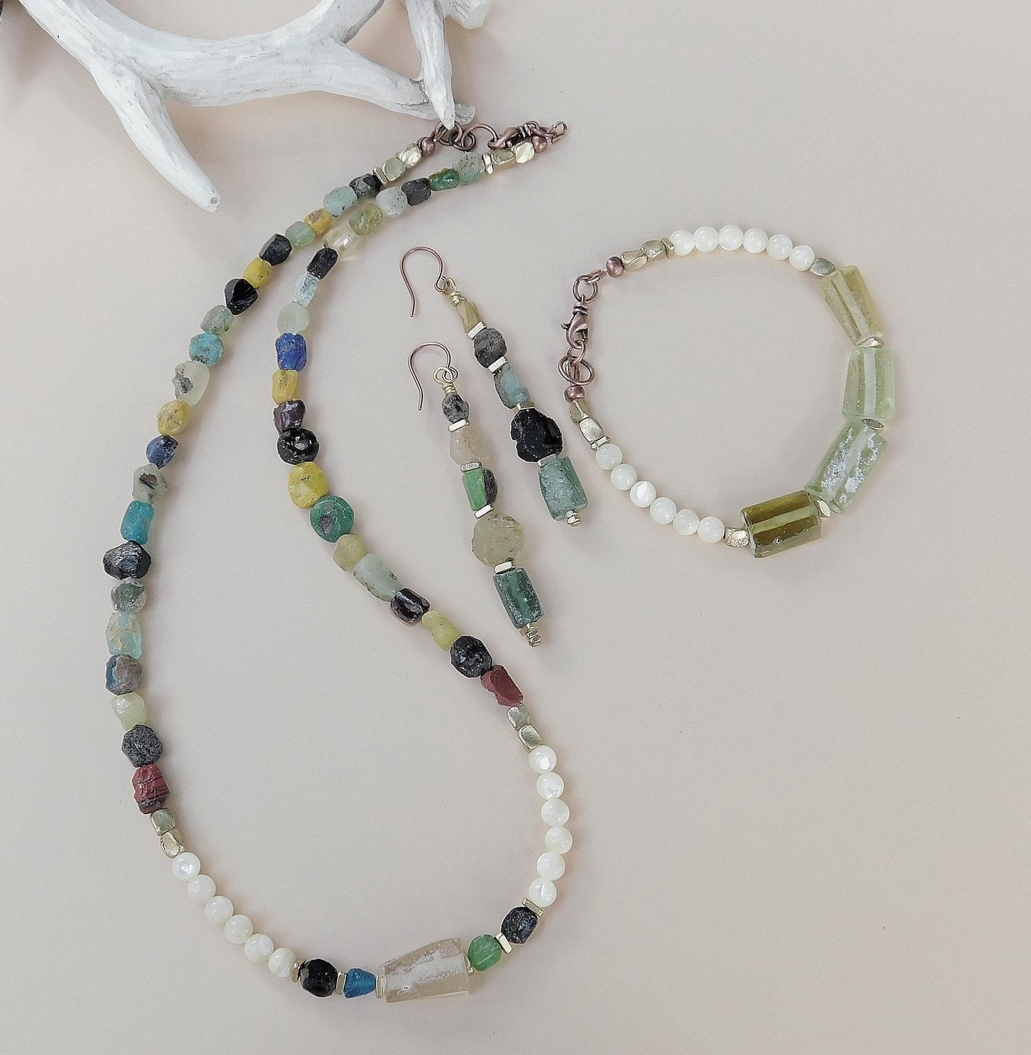 Multicolor Glass Gebre Necklace