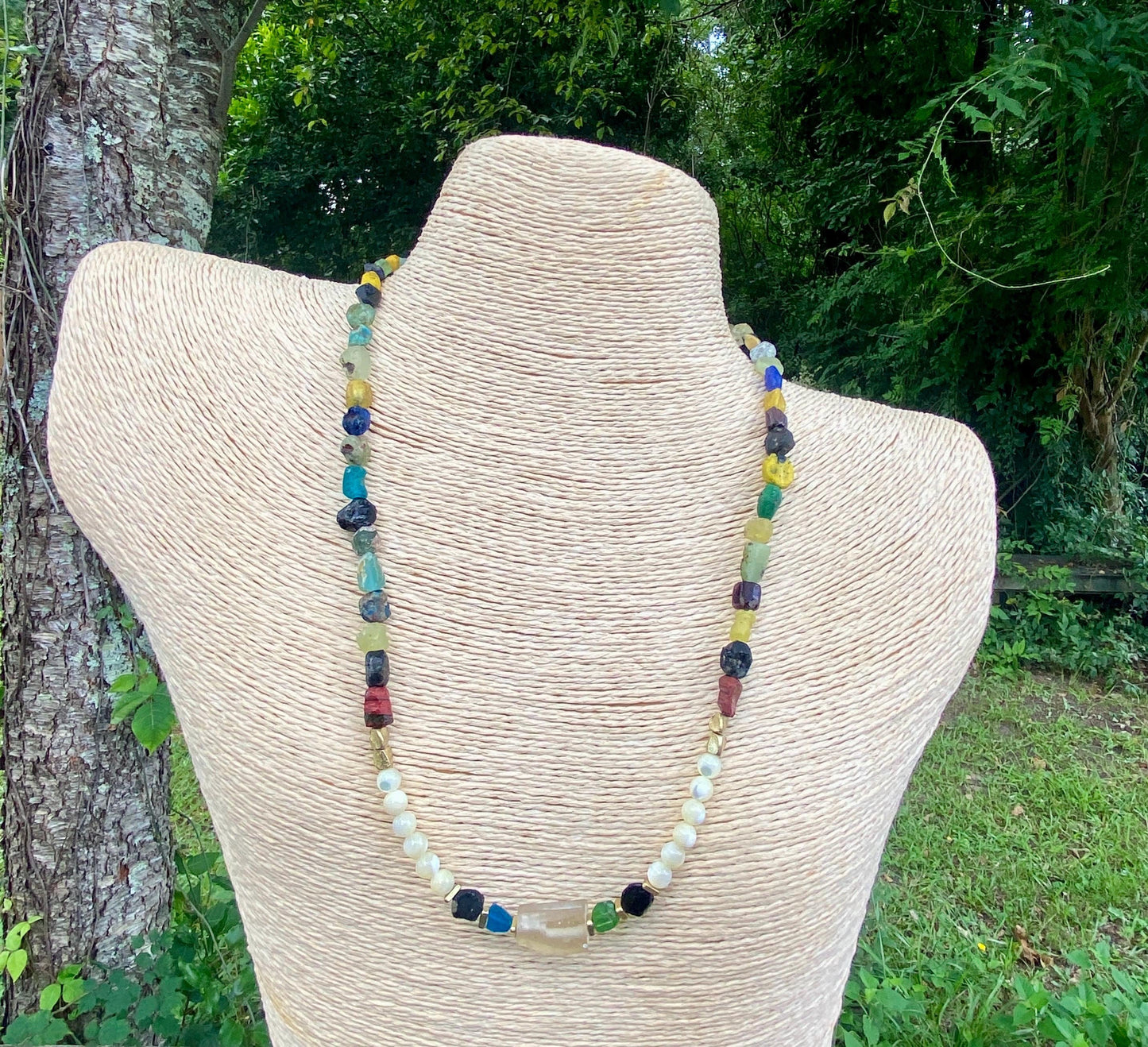 Multicolor Glass Gebre Necklace
