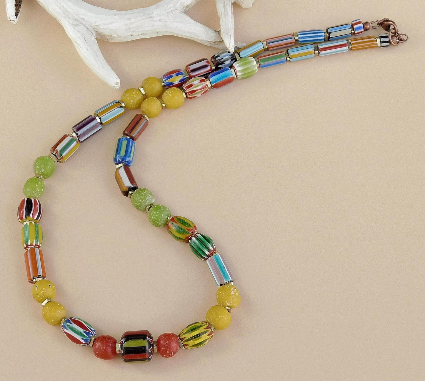 Afro Bohemian Vibes: Colorful Chevron Necklace