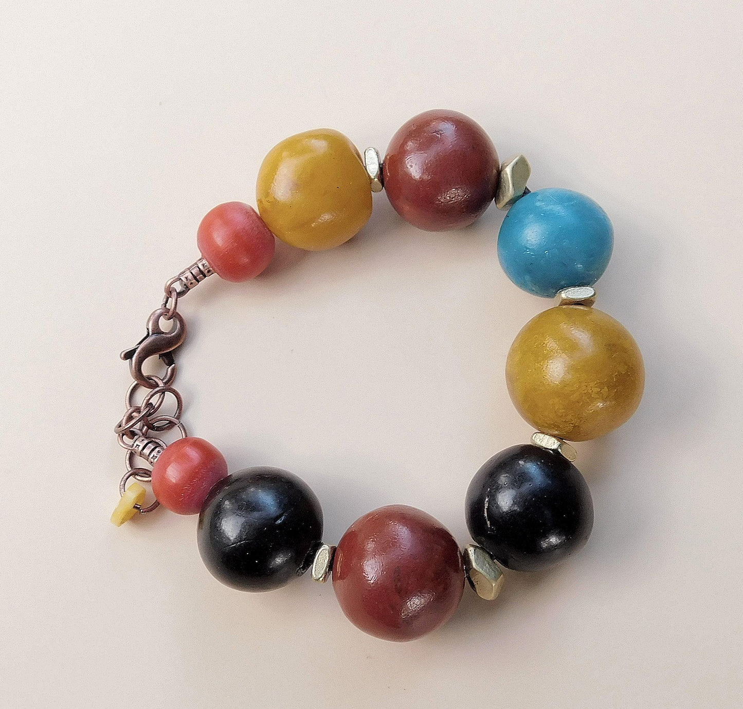 Moroccan Recycled Cassette Bead Bracelet