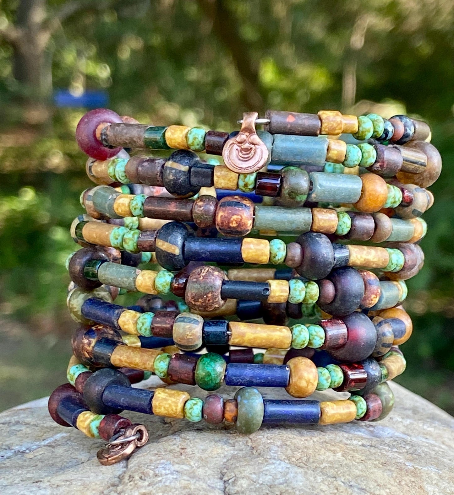 Matte and Aged Picasso Boho Bangle
