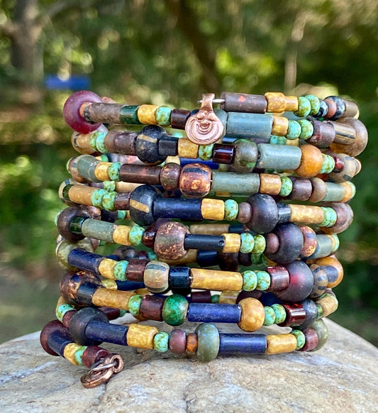 Matte and Aged Picasso Boho Bangle