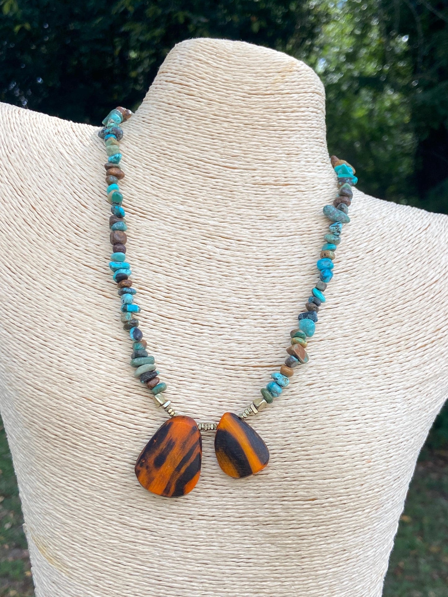 Turquoise and Saffron Color Moroccan Horn Medallion Collection