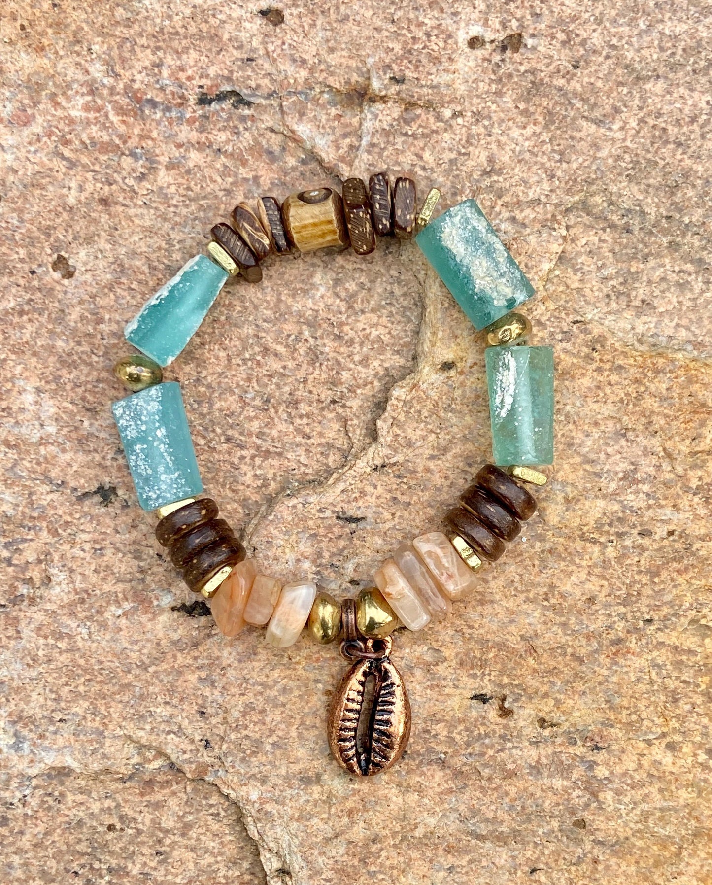 Earthy Roman Glass Bracelets