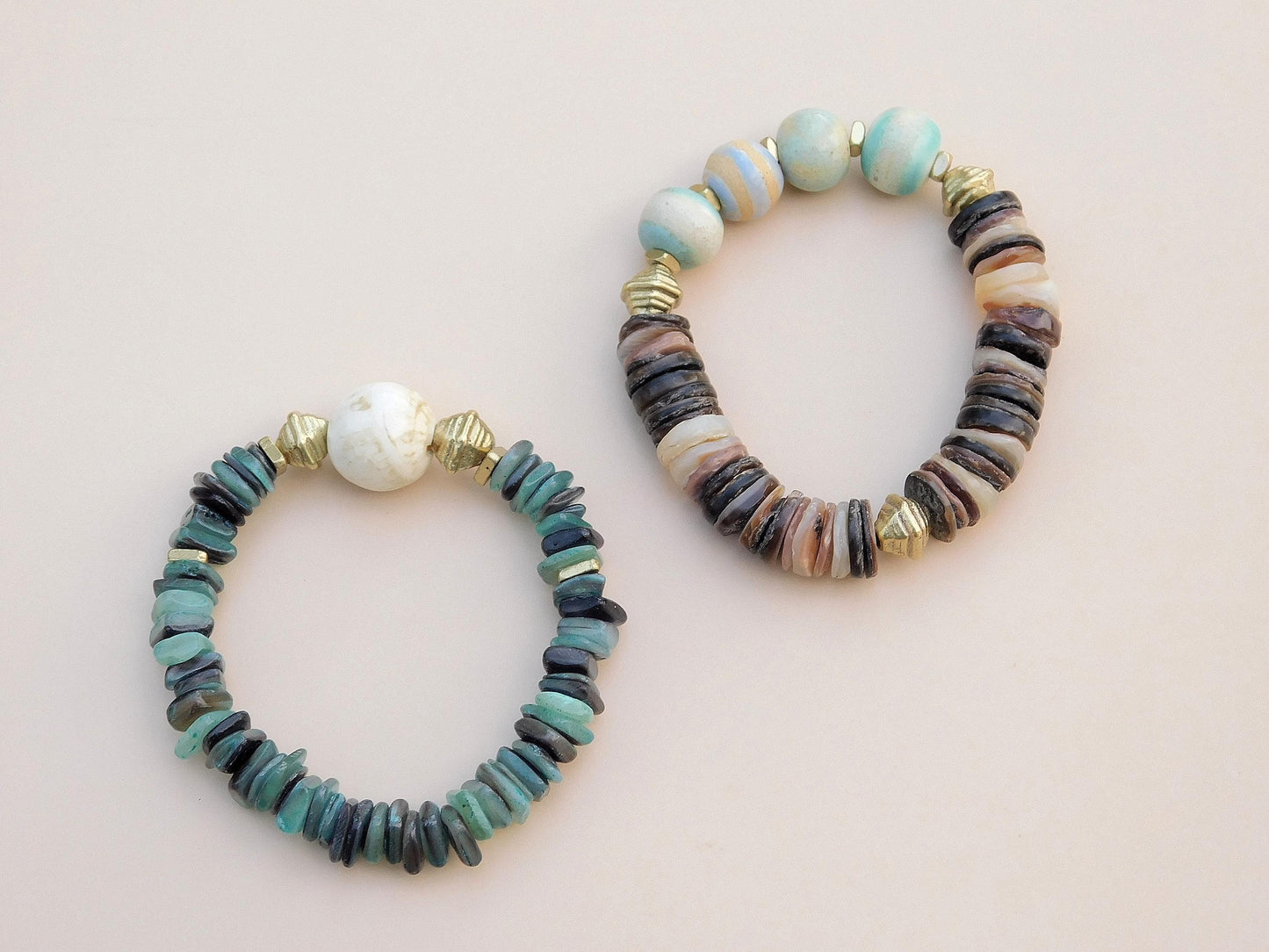 Beach Vibes Shell & Pastel Bead Bracelet – Fun, Warm, Coastal Style
